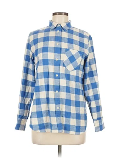 Pre-owned Jcrew Long Sleeve Button Down Shirt In Blue