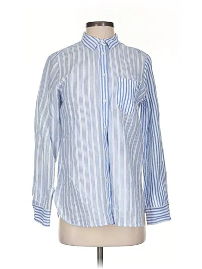 Pre-owned Jcrew Long Sleeve Button Down Shirt In Blue