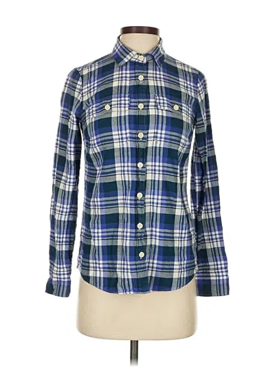 Pre-owned Jcrew Long Sleeve Button Down Shirt In Blue