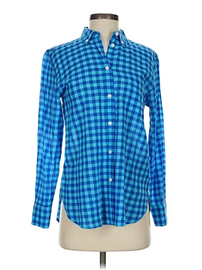 Pre-owned Jcrew Long Sleeve Button Down Shirt In Blue