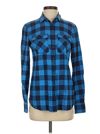 Pre-owned Jcrew Long Sleeve Button Down Shirt In Blue