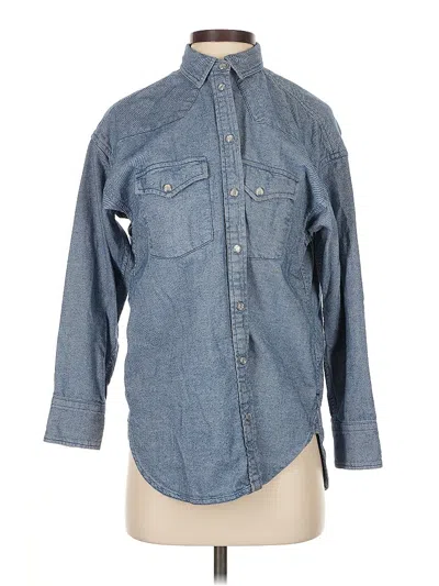 Pre-owned Jcrew Long Sleeve Button Down Shirt In Blue