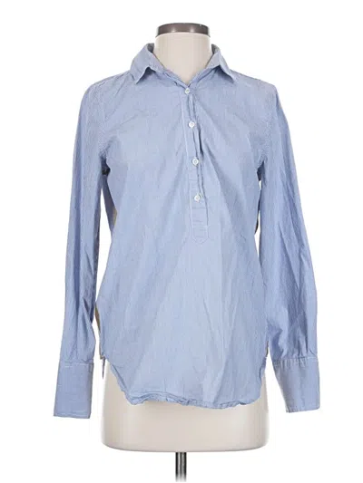 Pre-owned Jcrew Long Sleeve Button Down Shirt In Blue