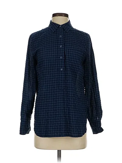 Pre-owned Jcrew Long Sleeve Button Down Shirt In Blue