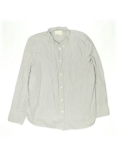Pre-owned Jcrew Kids' Long Sleeve Button Down Shirt In Blue