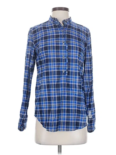 Pre-owned Jcrew Long Sleeve Button Down Shirt In Blue