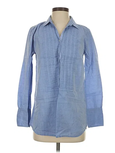 Pre-owned Jcrew Long Sleeve Button Down Shirt In Blue