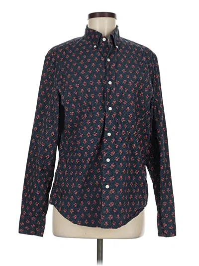 Pre-owned Jcrew Long Sleeve Button Down Shirt In Blue