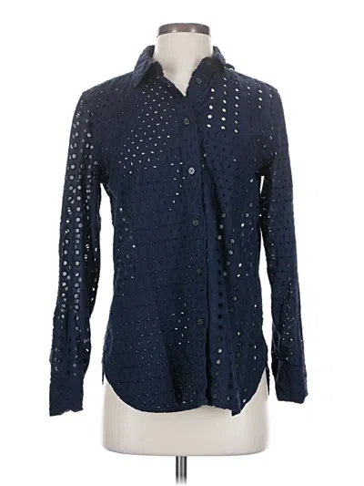 Pre-owned Jcrew Long Sleeve Button Down Shirt In Blue