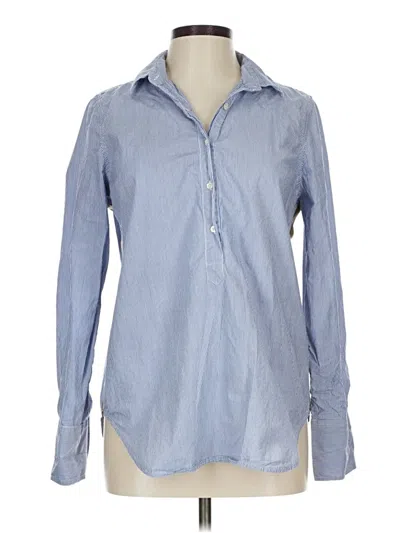 Pre-owned Jcrew Long Sleeve Button Down Shirt In Blue