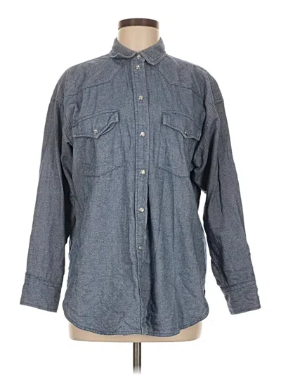 Pre-owned Jcrew Long Sleeve Button Down Shirt In Blue