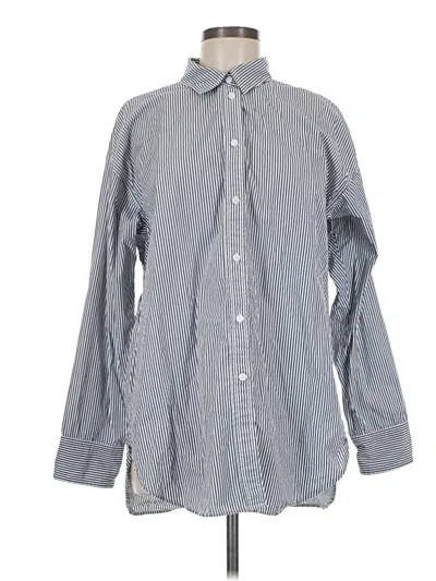 Pre-owned Jcrew Long Sleeve Button Down Shirt In Blue