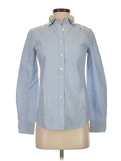 Pre-owned Jcrew Long Sleeve Button Down Shirt In Blue