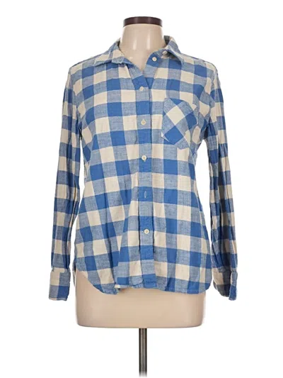 Pre-owned Jcrew Long Sleeve Button Down Shirt In Blue