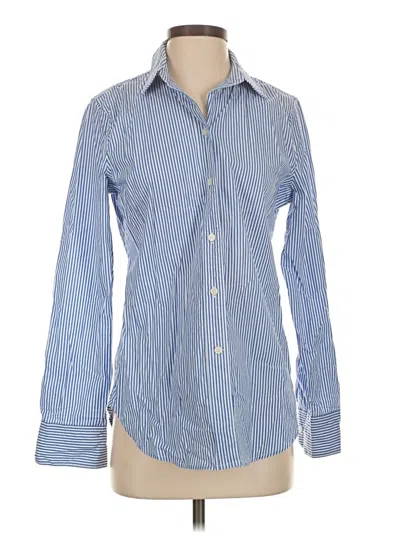 Pre-owned Jcrew Long Sleeve Button Down Shirt In Blue