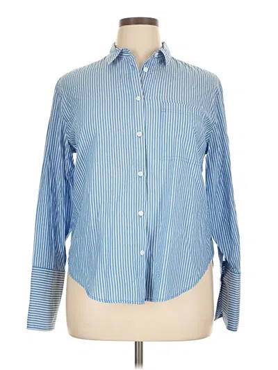 Pre-owned Jcrew Long Sleeve Button Down Shirt In Blue