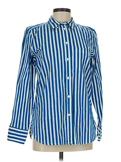 Pre-owned Jcrew Long Sleeve Button Down Shirt In Blue