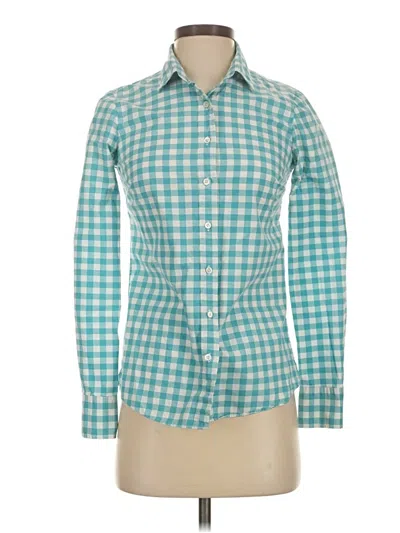 Pre-owned Jcrew Long Sleeve Button Down Shirt In Blue