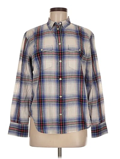 Pre-owned Jcrew Long Sleeve Button Down Shirt In Blue