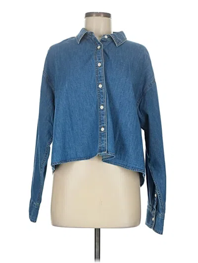 Pre-owned Jcrew Long Sleeve Button Down Shirt In Blue