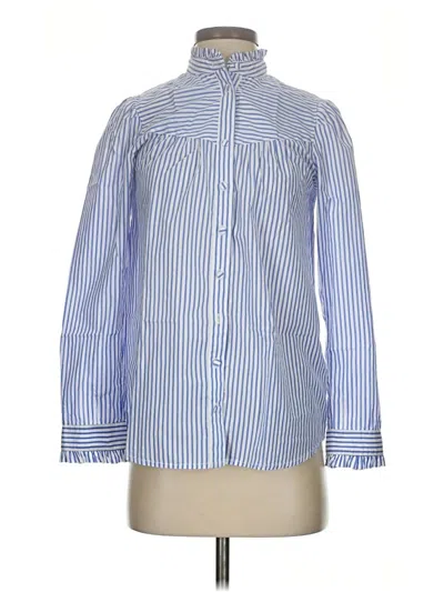Pre-owned Jcrew Long Sleeve Button Down Shirt In Blue