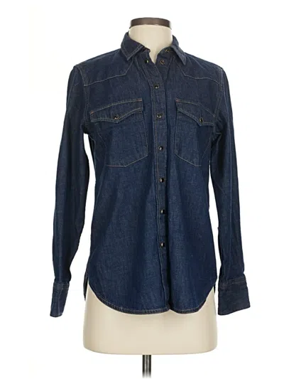 Pre-owned Jcrew Long Sleeve Button Down Shirt In Blue