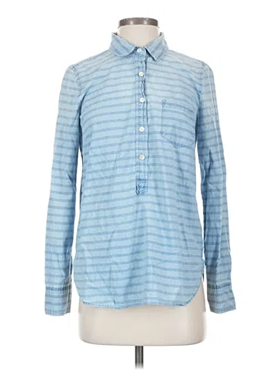 Pre-owned Jcrew Long Sleeve Button Down Shirt In Blue