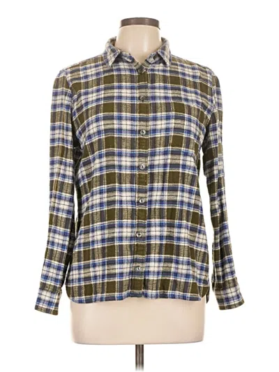 Pre-owned Jcrew Long Sleeve Button Down Shirt In Blue