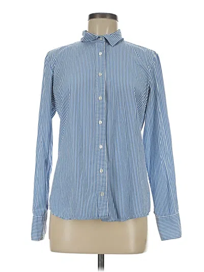 Pre-owned Jcrew Long Sleeve Button Down Shirt In Blue