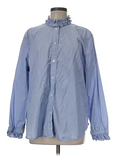 Pre-owned Jcrew Long Sleeve Button Down Shirt In Blue