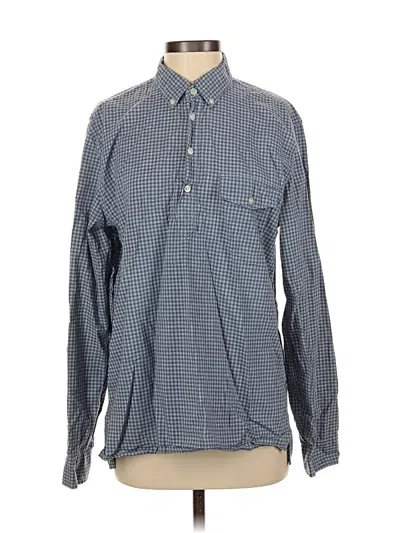 Pre-owned Jcrew Long Sleeve Button Down Shirt In Blue