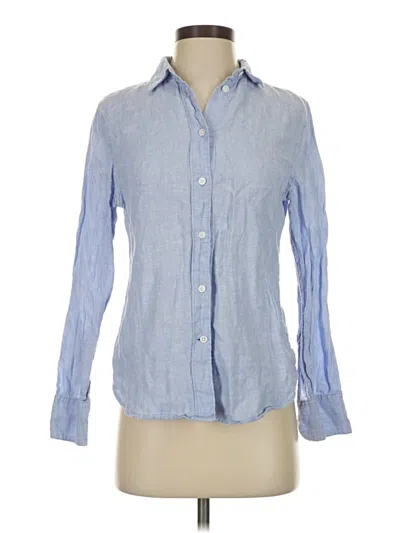 Pre-owned Jcrew Long Sleeve Button Down Shirt In Blue