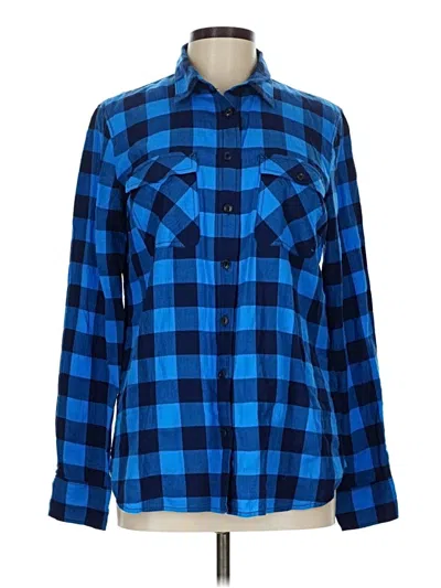 Pre-owned Jcrew Long Sleeve Button Down Shirt In Blue