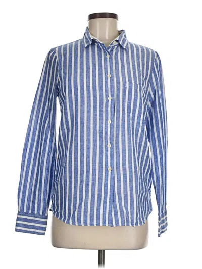 Pre-owned Jcrew Long Sleeve Button Down Shirt In Blue