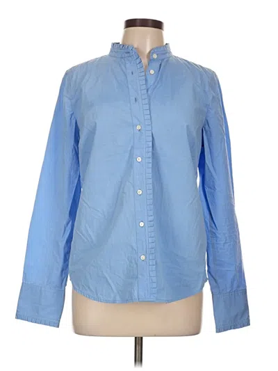 Pre-owned Jcrew Long Sleeve Button Down Shirt In Blue