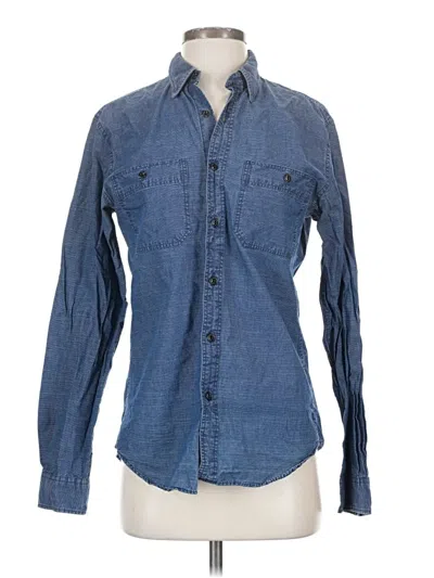 Pre-owned Jcrew Long Sleeve Button Down Shirt In Blue