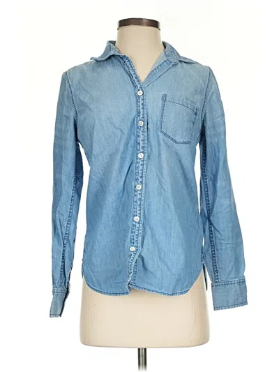 Pre-owned Jcrew Long Sleeve Button Down Shirt In Blue