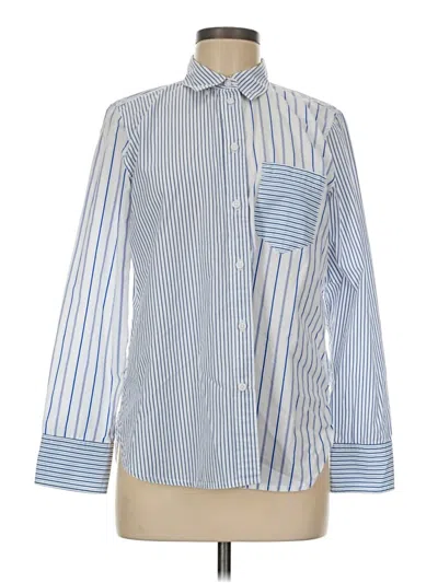 Pre-owned Jcrew Long Sleeve Button Down Shirt In Blue