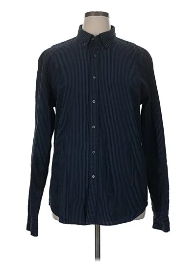 Pre-owned Jcrew Long Sleeve Button Down Shirt In Blue