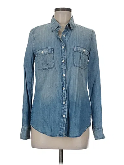 Pre-owned Jcrew Long Sleeve Button Down Shirt In Blue