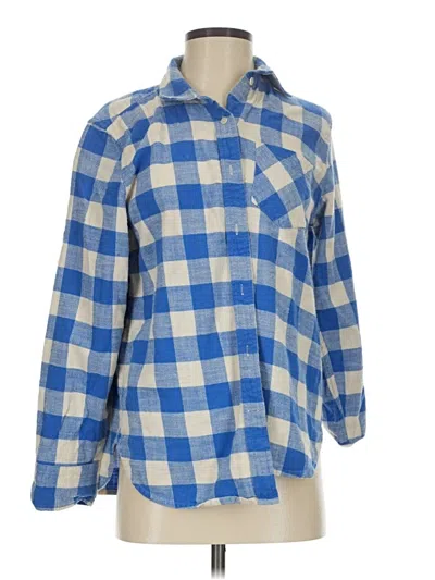 Pre-owned Jcrew Long Sleeve Button Down Shirt In Blue