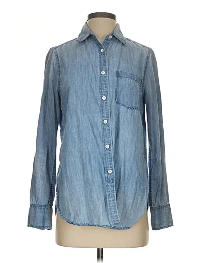 Pre-owned Jcrew Long Sleeve Button Down Shirt In Blue