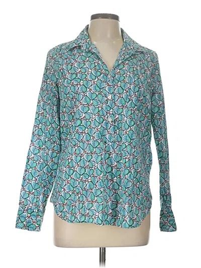 Pre-owned Jcrew Long Sleeve Button Down Shirt In Blue