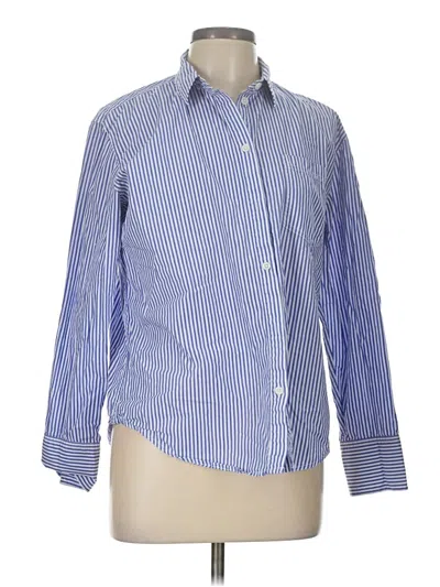 Pre-owned Jcrew Long Sleeve Button Down Shirt In Blue
