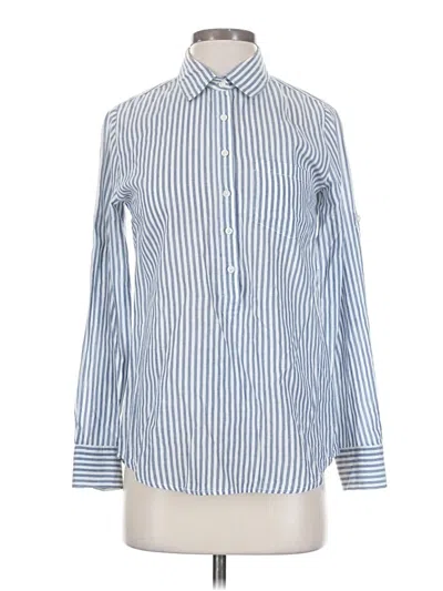 Pre-owned Jcrew Long Sleeve Button Down Shirt In Blue