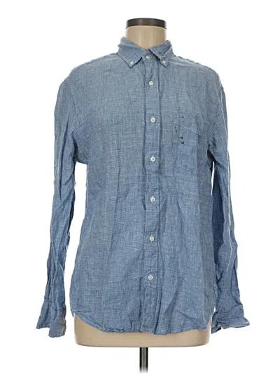 Pre-owned Jcrew Long Sleeve Button Down Shirt In Blue
