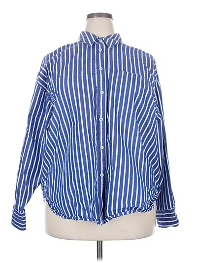 Pre-owned Jcrew Long Sleeve Button Down Shirt In Blue