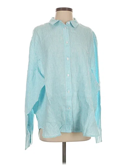 Pre-owned Jcrew Long Sleeve Button Down Shirt In Blue