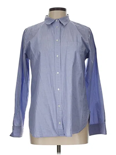Pre-owned Jcrew Long Sleeve Button Down Shirt In Blue