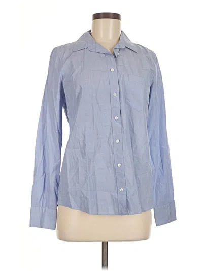 Pre-owned Jcrew Long Sleeve Button Down Shirt In Blue